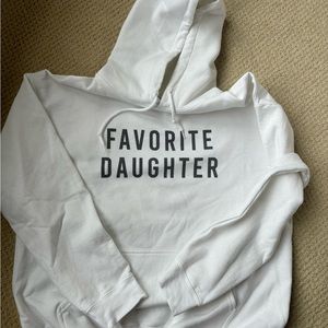 White Sweatshirt - text is Favorite Daughter  Women's Size Large